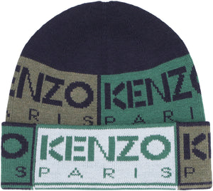 Cappello in maglia con intarsio logo-1